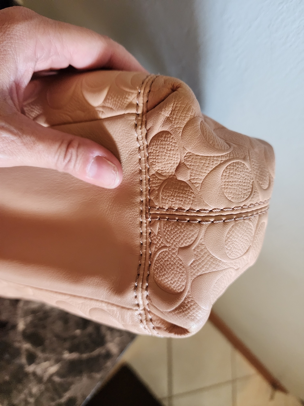 Coach Lexy Shoulder Bag In Nude Pink With Puffed Monogram - Picture 7 of 15